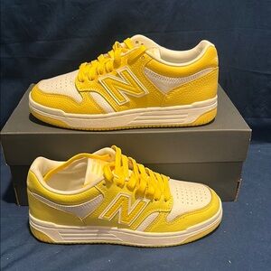 New Balance Yellow and White Women's Sneakers